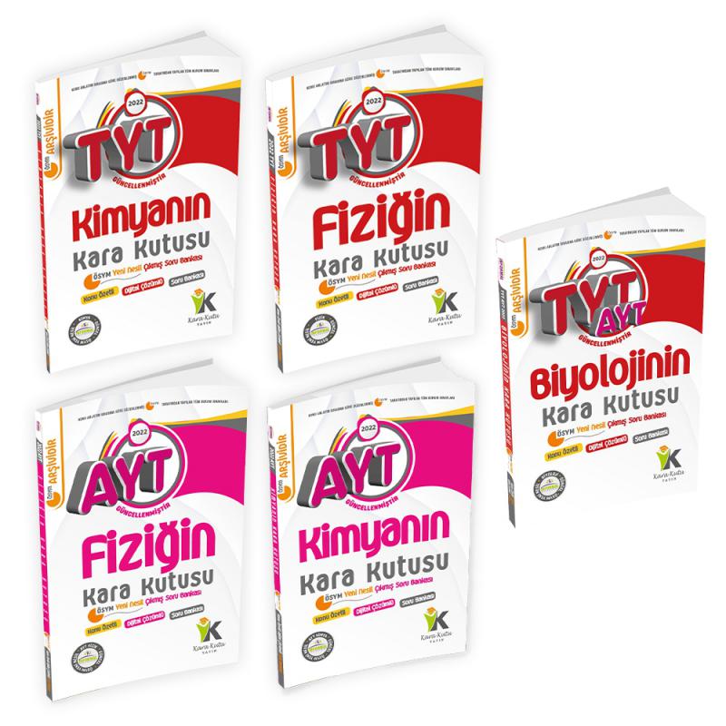 YKS-TYT-AYT%20Fizik%20-%20Kimya%20-%20Biyolojinin Kara%20Kutusu%205li%20Set Konu%20Ö.%20Dijtal%20Çözümlü%20Soru%20Bankası