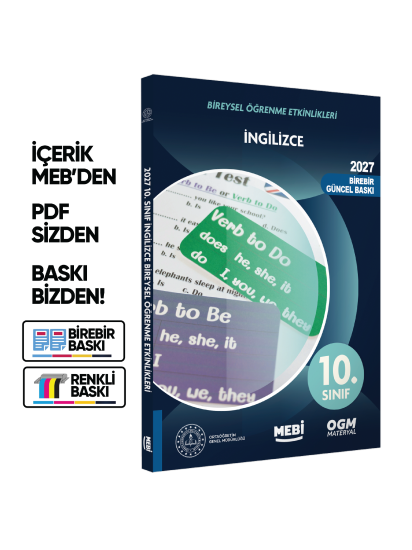 2027 MEBİ 10.Sınıf Maarif Modeli Müfredatı İNGİLİZCE Bireysel Öğrenme Etkinlik Kitabı Baskı Ücreti 2027 MEBİ 10.Sınıf Maarif Modeli Müfredatı İNGİLİZCE Bireysel Öğrenme Etkinlik Kitabı Baskı Ücreti
