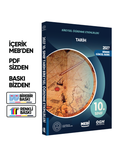 2027 MEBİ 10.Sınıf Maarif Modeli Yeni Müfredat TARİH Bireysel Öğrenme Etkinlik Kitabı Baskı Ücreti 2027 MEBİ 10.Sınıf Maarif Modeli Yeni Müfredat TARİH Bireysel Öğrenme Etkinlik Kitabı Baskı Ücreti
