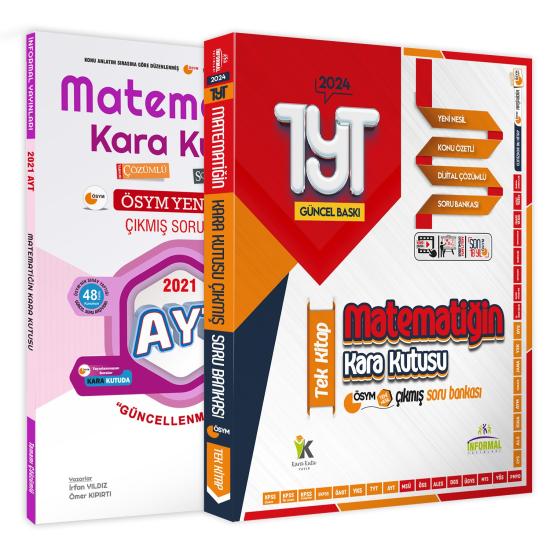 YKS-TYT Matematik TEK Kitap ve AYT Matematiğin Kara Kutusu 2li D. Çözümlü Çıkmış Soru Bankası Set