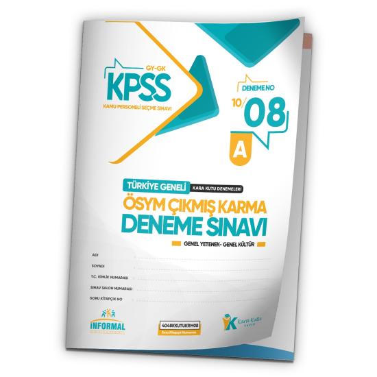 2024 KPSS ÖSYM Arşivi Çıkmış Soru Karma Genel Yetenek Genel Kültür D. Çözümlü Deneme 10/8.Kitapçık