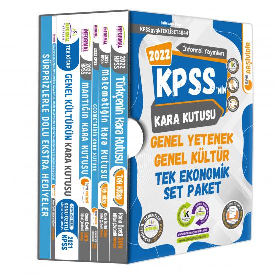 KPSSNİN Kara Kutusu Genel Yetenek Genel Kültür TEK Ekonomik Set Paket Konu Özetli Dijital Çözümlü Çıkmış Soru Bankası