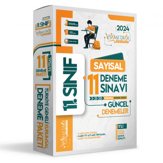 2024 11.Sınıf SAYISAL Bölüm Türkiye Geneli Değerlendirmeli Dijital Çözümlü 11li PAKET DENEME SETİ