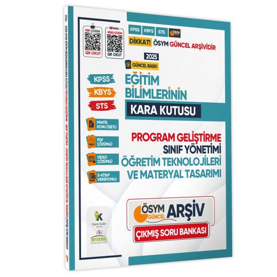 2025 Eğitim Bilimlerinin Kara Kutusu PROGRAM GELİŞTİRME-SINIF-MATERYAL Çıkmış SB Konu Özetli Çözümlü