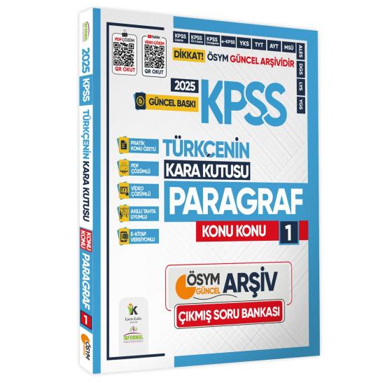 2025 MEB-AGS Türkçenin Kara Kutusu PARAGRAF 1 KONU KONU ÖSYM Çıkmış Soru Bankası Video/PDF Çözümlü