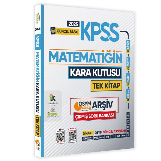 2025 KPSS Kara Kutu Matematik TEK KİTAP ÖSYM Arşiv Çıkmış Soru Bankası Konu Özetli Video/PDF Çözümlü