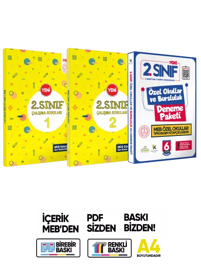 MEB İlkokul 2.Sınıf Çalışma Soruları 1-2 Tüm Dersler Kitap ve 6lı Tıpkı Basım 3lü Set BASKI ÜCRETİ MEB İlkokul 2.Sınıf Çalışma Soruları 1-2 Tüm Dersler Kitap ve 6lı Tıpkı Basım 3lü Set BASKI ÜCRETİ