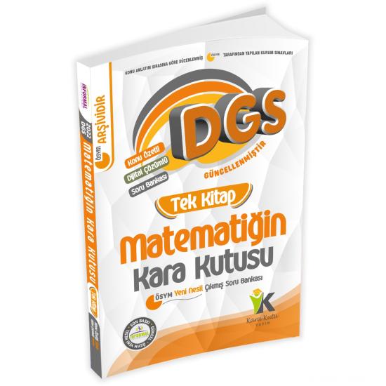 DGS Matematik Tek Kitap Kara Kutusu Konu Özetli Dijital Çözümlü Çıkmış Soru Bankası