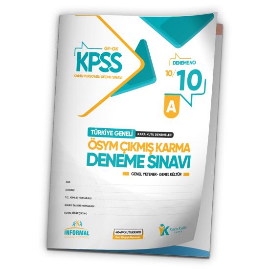 2024 KPSS ÖSYM Arşivi Çıkmış Karma GY-GK Dijital Çözümlü Deneme 10