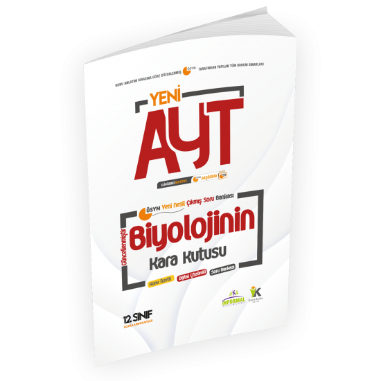 YKS-AYT BİYOLOJİNİN Kara Kutusu 4.Kitap Konu Ö.D. Çözümlü Soru BANKASI (12.Sınıf AYT konuları)