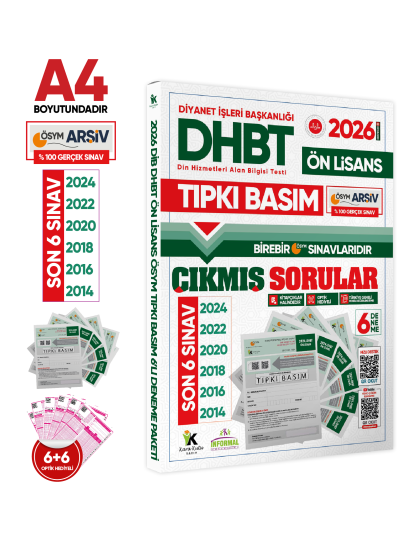 2026 KPSS-DHBT Lisans-ÖnLisans-Ortaöğretim ÖSYM Çıkmış Soru Tıpkı Basım(6+6+6)Kitapçık TG Deneme SETİ 2026 KPSS-DHBT Lisans-ÖnLisans-Ortaöğretim ÖSYM Çıkmış Soru Tıpkı Basım(6+6+6)Kitapçık TG Deneme SETİ