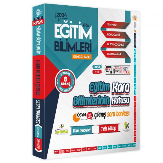 2024 KPSS Eğitim Bilimlerinin Kara Kutusu TÜM DERSLER TEK KİTAP Konu Ö.D.Çözümlü Çıkmış Soru Bankası