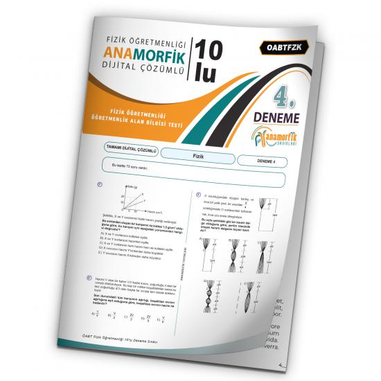 2024 KPSS ÖABT Anamorfik Yayınları Fizik Öğretmenliği Türkiye Geneli D.Çözümlü Deneme 10/4.Kitapçık