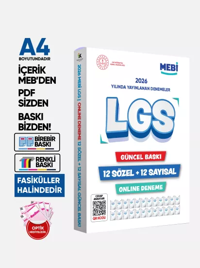 2027 8.Sınıf FULL LGS Altın Seri(FULAS) MEB Çıkmış Soru Bankası ve LGS 12li ONLİNE Set BASKI ÜCRETİ 2027 8.Sınıf FULL LGS Altın Seri(FULAS) MEB Çıkmış Soru Bankası ve LGS 12li ONLİNE Set BASKI ÜCRETİ