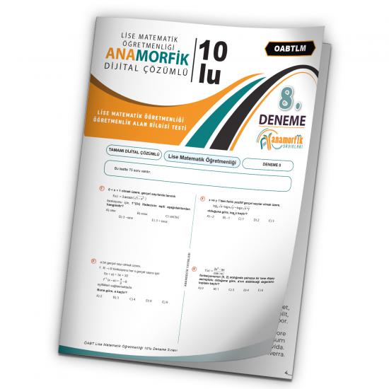 2024 KPSS ÖABT Anamorfik Lise/Ortaöğretim Matematik Türkiye Geneli D.Çözümlü Deneme 10/8.Kitapçık