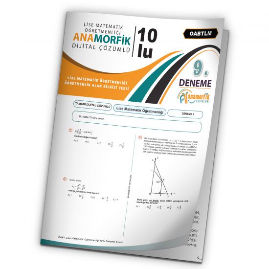 2024 KPSS ÖABT Anamorfik Lise/Ortaöğretim Matematik Türkiye Geneli D.Çözümlü Deneme 10/9.Kitapçık