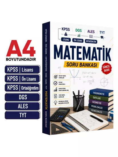 Matematik Özgün Soru Bankası KPSS, DGS, ALES ve TYT İçin ÖSYM Tarzı Yeni Nesil Sorular GÜNCEL BASKI Matematik Özgün Soru Bankası KPSS, DGS, ALES ve TYT İçin ÖSYM Tarzı Yeni Nesil Sorular GÜNCEL BASKI