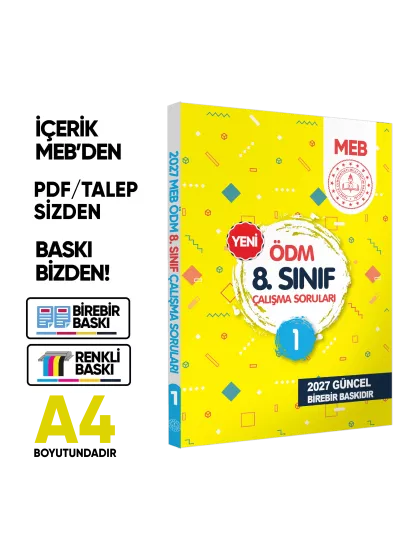 2027 LGS 8.Sınıf 4lü Çıkmış MEB Örnek Sorular ve 6lı Modül ÖDM SET Çalışma Kitabı A4 RENKLİ Baskı 2027 LGS 8.Sınıf 4lü Çıkmış MEB Örnek Sorular ve 6lı Modül ÖDM SET Çalışma Kitabı A4 RENKLİ Baskı
