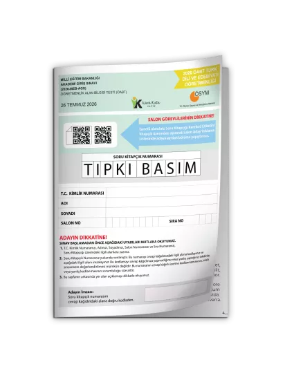 2026 MEB-AGS ÖABT Türk Dili ve Edebiyatı Öğretmenliği ÖSYM Tıpkı Basım Kitapçığı TG Deneme 2026 MEB-AGS ÖABT Türk Dili ve Edebiyatı Öğretmenliği ÖSYM Tıpkı Basım Kitapçığı TG Deneme