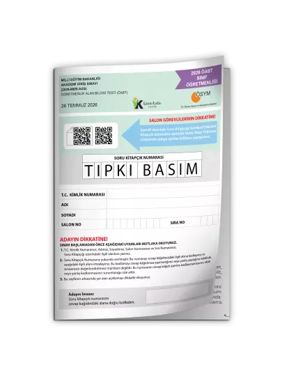 2026 MEB-AGS ÖABT Sınıf Öğretmenliği ÖSYM Tıpkı Basım Kitapçığı Türkiye Geneli Deneme 2026 MEB-AGS ÖABT Sınıf Öğretmenliği ÖSYM Tıpkı Basım Kitapçığı Türkiye Geneli Deneme