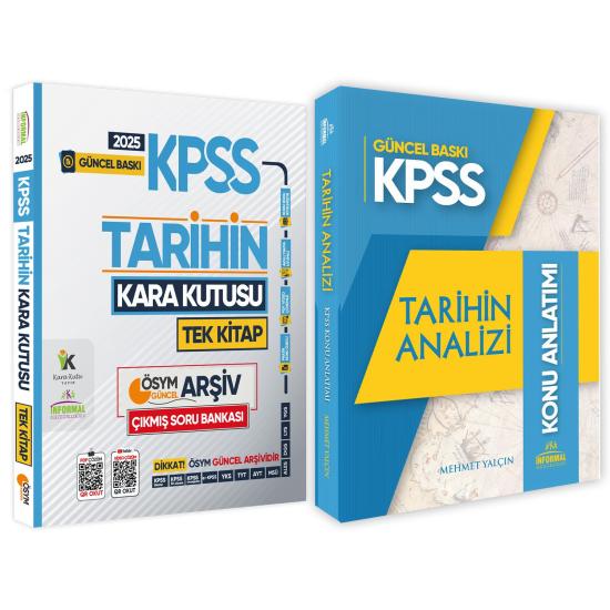 2025 KPSS Tarihin Kara Kutusu TEK Kitap Soru Bankası ve Tarihin Analizi Konu Anlatım 2li Set