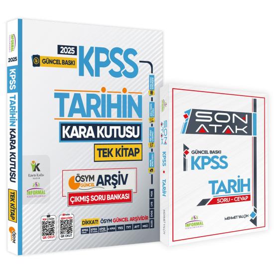 2025 KPSS Tarih Kara Kutusu Çıkmış Soru Bankası ve Son Atak Özgün Pratik Görselli Not Kitabı