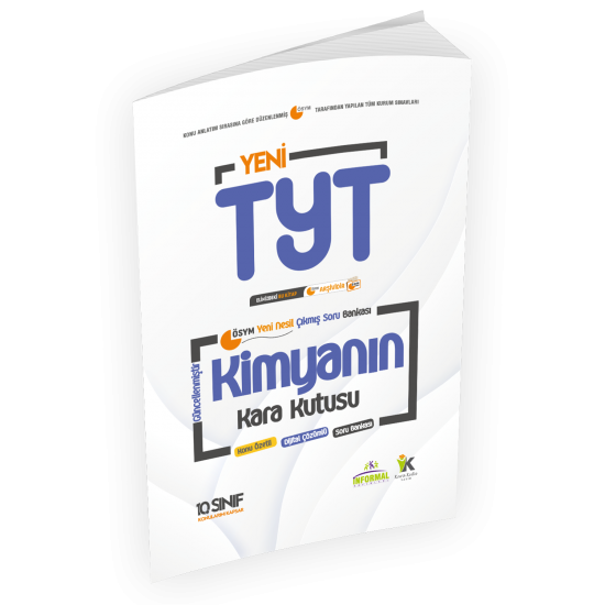 YKS-TYT KİMYANIN Kara Kutusu 2.Kitap Konu Ö. D. Çözümlü Soru BANKASI (10.Sınıf TYT konuları)