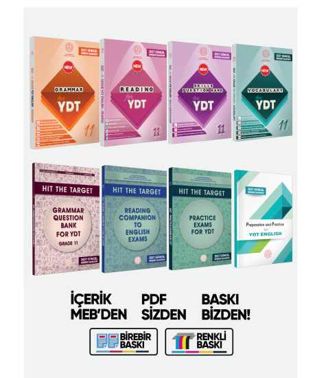 2027 YDT MEBİ İngilizce 11.Sınıf 8li Konu Anlatımı Ve Soru Bankası Kitap Seti Çözümlü BASKI ÜCRETİ 2027 YDT MEBİ İngilizce 11.Sınıf 8li Konu Anlatımı Ve Soru Bankası Kitap Seti Çözümlü BASKI ÜCRETİ